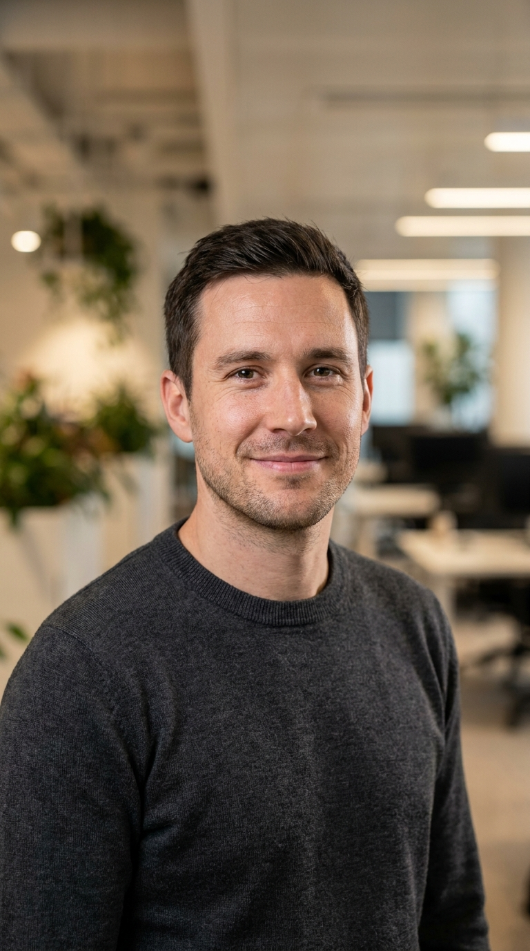 AI headshot example — tech